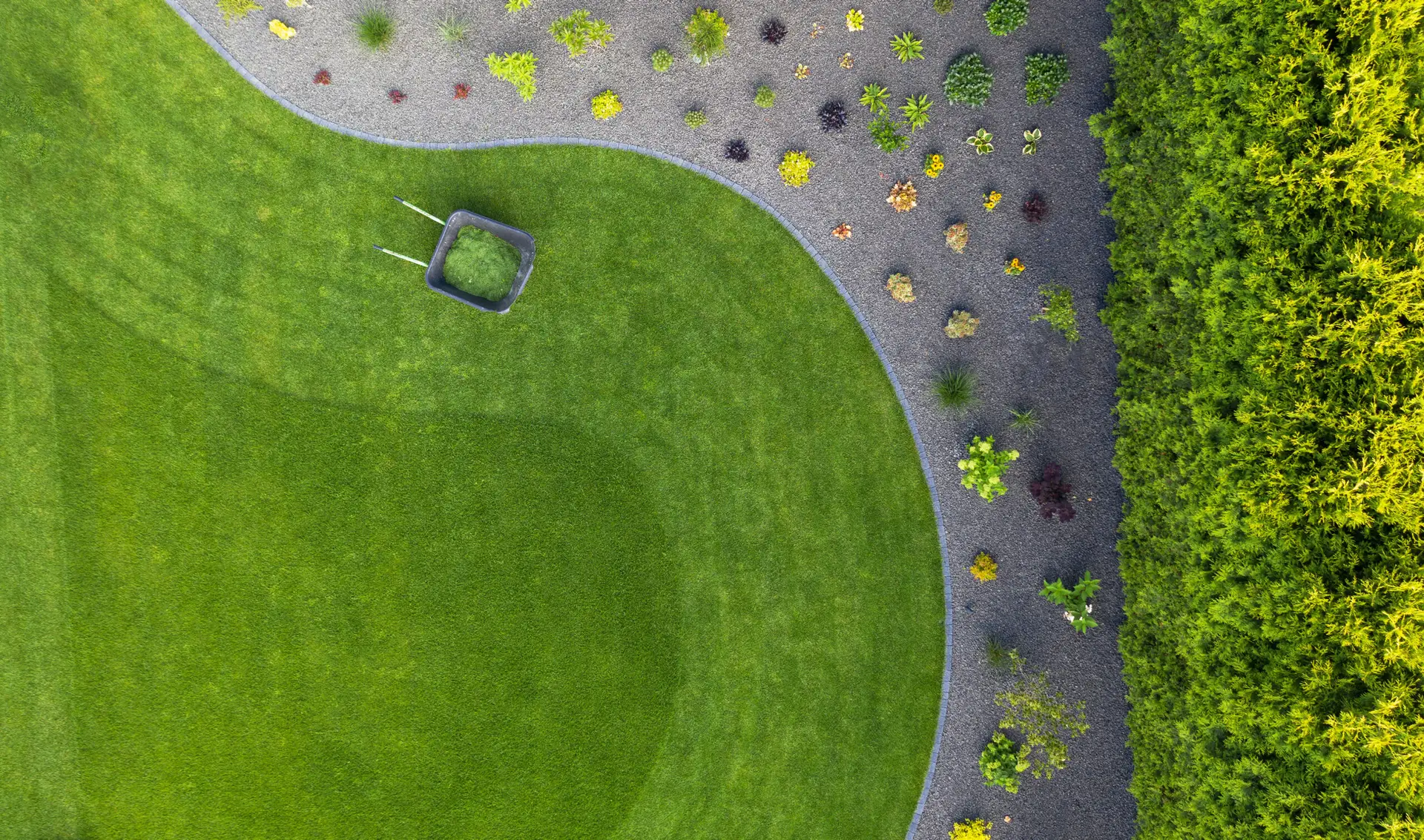 Landscape lawn mowing